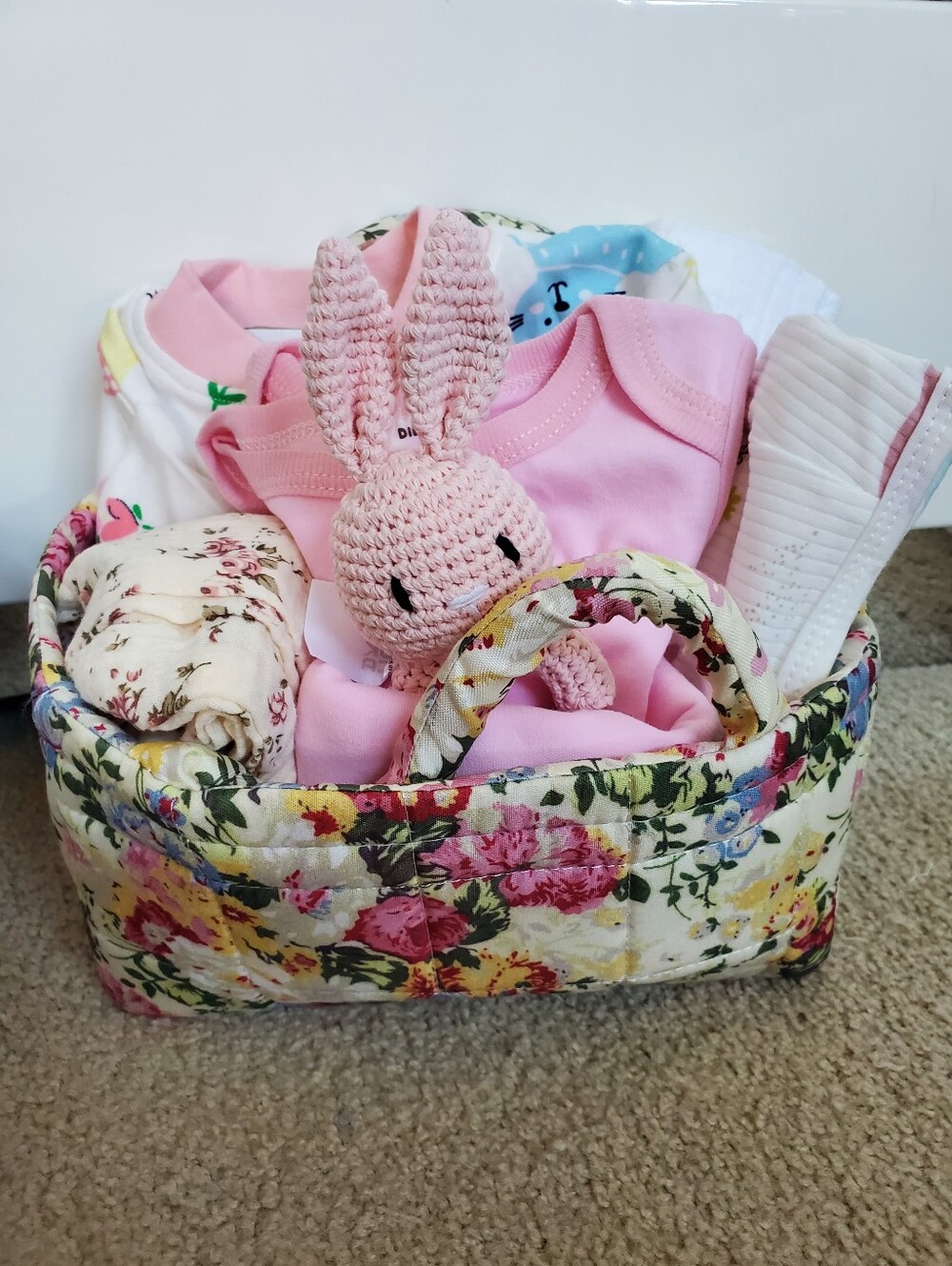 Mini Luxury Baby Girl Gift Basket Thoughtfully Curated Pink Newborn Essentials - Picture 9 of 9